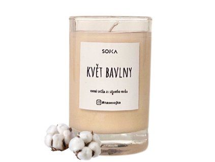 Sojka sójová svíčka - Květ bavlny (80g)