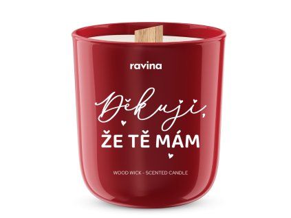 ravina sojova svicka dreveny knot dekuji ze te mam