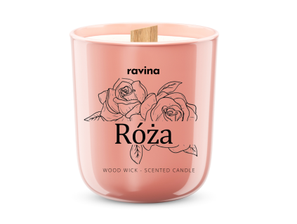 świeca RAVINA róża różowa