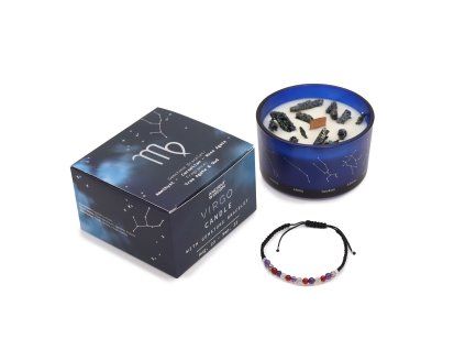 Zodiak svíčka s náramkem - Panna