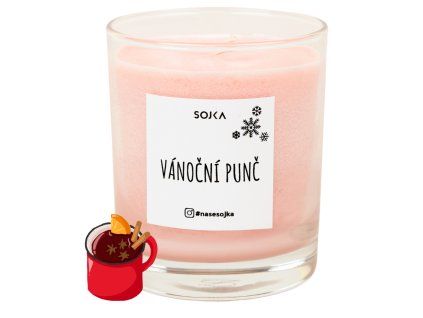 Sojka sójová svíčka - Vánoční punč, 140g