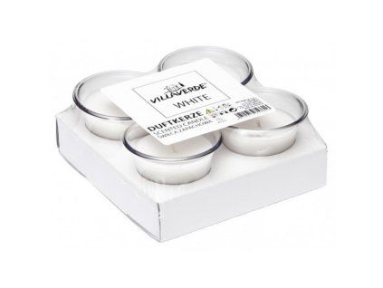 Villaverde sada 4 čajových svíček - White edition